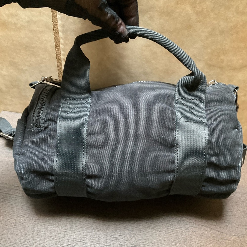 Von Dutch Y2K Black and White Duffel Bag Mini Crossbody Cylinder round tote - Picture 8 of 13